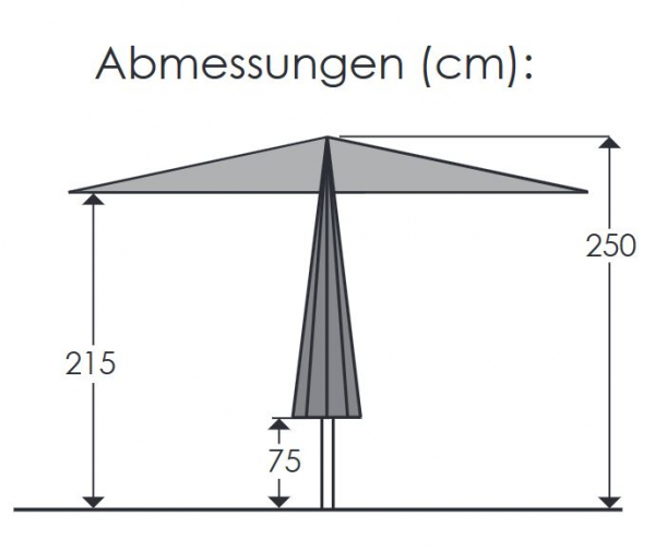 Schneider Alu/Stahl Kurbelschirm Korsika 320cm Stock 48mm Weboptik PES natur